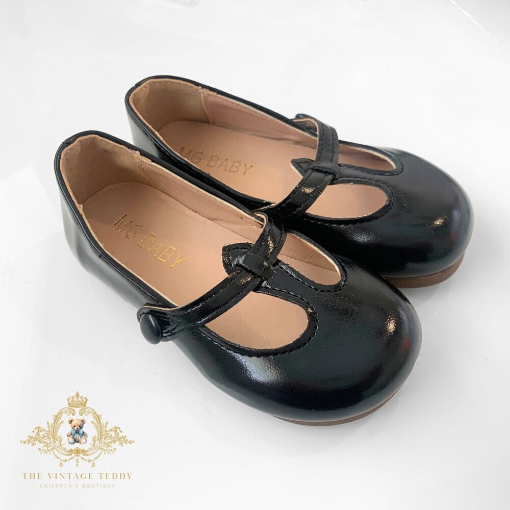 NWT Pretty Girls Mary Jane Flats Vintage Style Cute Children's Shoes Black 11.5 - Picture 7 of 7